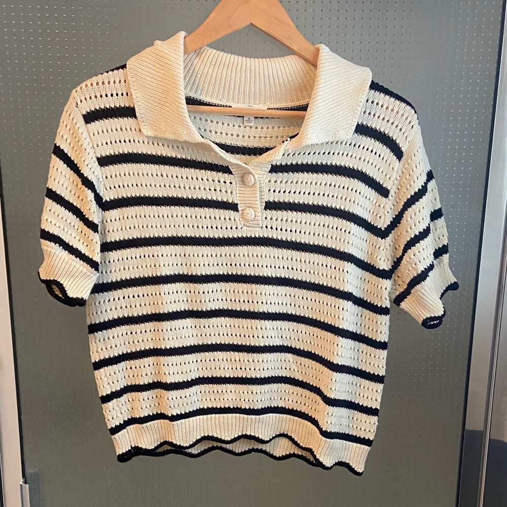 Entro Cotton Short Sleeve Sweater